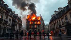 Incendie à Paris : des dizaines de pompiers mobilisés pour éteindre les flammes
