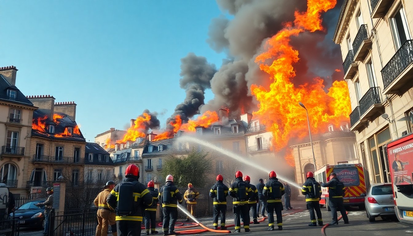 Incendies à Paris : une zone résidentielle touchée par les flammes