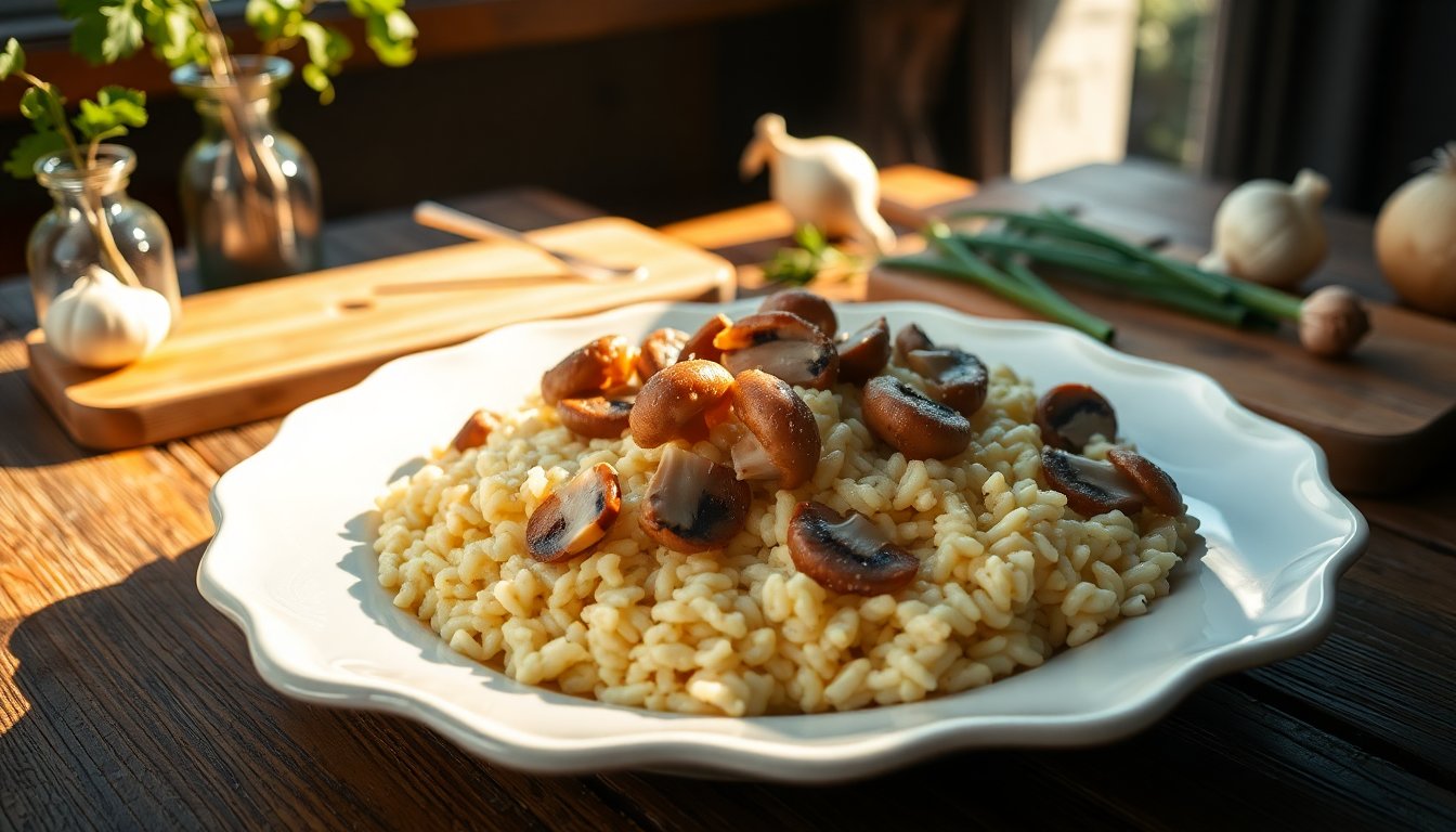 Risotto aux champignons : un voyage sensoriel à travers les saveurs