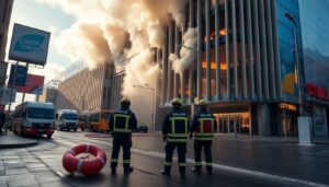 Feu important ravage un centre commercial à Milan